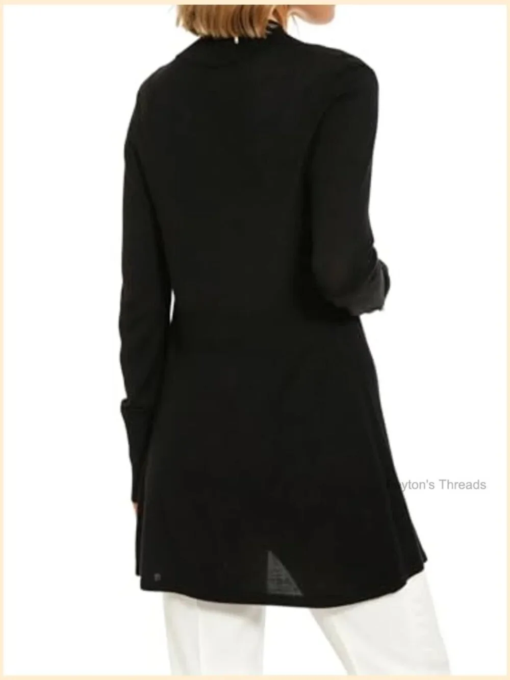 Lightweight 100% Viscose Cardigan Open Front Long Sleeve